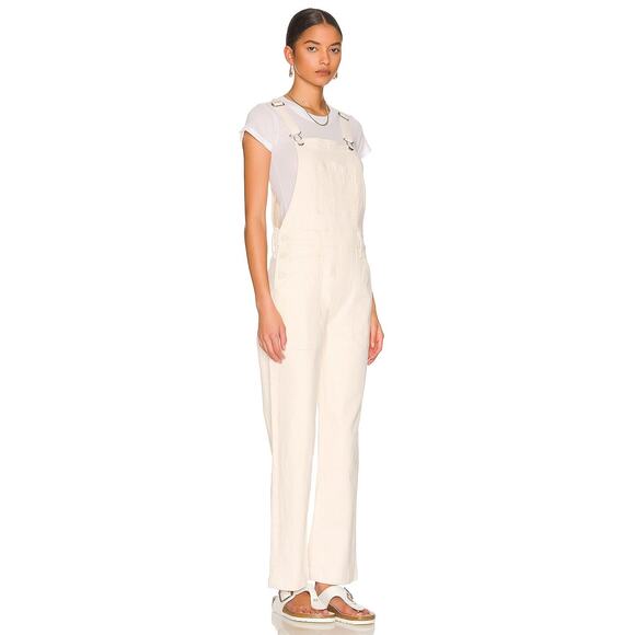 MOTHER Superior‎ Overalls The Patch Pocket Overall Ankle Women's Size XS Cream - Picture 2 of 12